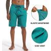 imageMens Swim Trunks Quick Dry Board Shorts with Zipper Pockets Beach Shorts Bathing Suits for Men  No Mesh LinerTurquoise