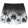 imageMens Swim Trunks with Compression Liner 5quot Stretch Board Shorts Quick Dry Zipper Pockets 2 in 1 Mens Bathing SuitsBlack Palm Tree