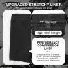 imageMens Swim Trunks with Compression Liner 5quot Stretch Board Shorts Quick Dry Zipper Pockets 2 in 1 Mens Bathing SuitsBlack Palm Tree