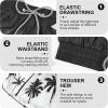 imageMens Swim Trunks with Compression Liner 5quot Stretch Board Shorts Quick Dry Zipper Pockets 2 in 1 Mens Bathing SuitsBlack Palm Tree