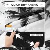 imageMens Swim Trunks with Compression Liner 5quot Stretch Board Shorts Quick Dry Zipper Pockets 2 in 1 Mens Bathing SuitsBlack Palm Tree