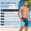 imageMens Swim Trunks with Compression Liner 5quot Stretch Board Shorts Quick Dry Zipper Pockets 2 in 1 Mens Bathing SuitsBlue Palm Tree
