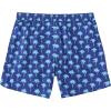 imageMens Swim Trunks with Compression Liner 5quot Stretch Board Shorts Quick Dry Zipper Pockets 2 in 1 Mens Bathing SuitsLake Blue Palm Tree