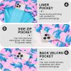 imageMens Swim Trunks with Compression Liner 5quot Stretch Board Shorts Quick Dry Zipper Pockets 2 in 1 Mens Bathing SuitsPink Crocodile
