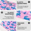 imageMens Swim Trunks with Compression Liner 5quot Stretch Board Shorts Quick Dry Zipper Pockets 2 in 1 Mens Bathing SuitsPink Crocodile