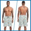 imageMens Swim Trunks with Compression Liner 9quot Board Shorts 2 in 1 Quick Dry Beach Swimwear Bathing Suits for MenChestc