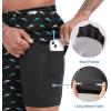 imageMens Swim Trunks with Compression Liner 9quot Board Shorts 2 in 1 Quick Dry Beach Swimwear Bathing Suits for MenGrey Blue Sharkc