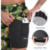 imageMens Swim Trunks with Compression Liner 9quot Board Shorts 2 in 1 Quick Dry Beach Swimwear Bathing Suits for MenPineapple Skull