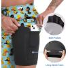 imageMens Swim Trunks with Compression Liner 9quot Board Shorts 2 in 1 Quick Dry Beach Swimwear Bathing Suits for MenPirate Duckc