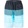 imageMens Swim Trunks with Compression Liner 9quot Stretch Board Shorts 2 in 1 Quick Dry Swimwear Bathing Suits80s Stripec