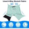 imageMens Swim Trunks with Compression Liner 9quot Stretch Board Shorts 2 in 1 Quick Dry Swimwear Bathing SuitsFlamingoc