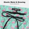 imageMens Swim Trunks with Compression Liner 9quot Stretch Board Shorts 2 in 1 Quick Dry Swimwear Bathing SuitsFlamingoc
