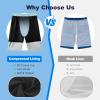 imageMens Swim Trunks with Compression Liner 9quot Stretch Board Shorts 2 in 1 Quick Dry Swimwear Bathing SuitsFlamingoc