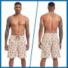 imageMens Swim Trunks with Compression Liner 9quot Stretch Board Shorts 2 in 1 Quick Dry Swimwear Bathing SuitsPink Bananac