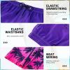 imageMens Swim Trunks with Compression Liner 9quot Stretch Board Shorts 2 in 1 Quick Dry Swimwear Bathing SuitsSunset Palm Treec