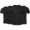 imageFresh Clean Threads Crew Neck TShirt  Pre Shrunk Soft Fitted Premium Tee  Mens T Cotton PolyBlack 4 Pack