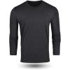 imageFresh Clean Threads Mens Long Sleeve TShirt  Pre Shrunk Soft Fitted Premium Classic Tee  Mens T Shirts Cotton PolyCharcoal Pack of 1