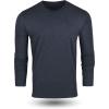imageFresh Clean Threads Mens Long Sleeve TShirt  Pre Shrunk Soft Fitted Premium Classic Tee  Mens T Shirts Cotton PolyNavy Pack of 1