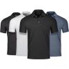 imageFresh Clean Threads Mens Polo Shirts  Pre Shrunk Soft Fitted Premium Classic Shirt  Mens Polos Cotton Poly TShirt BlendBlack  White  Charcoal Grey  Navy 4 Pack