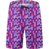 imageMens Swim Trunks Quick Dry Board Shorts with Mesh Lining Breathable Surf Beach Shorts Swimwear Bathing SuitsBlue Purple Bra