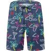 imageMens Swim Trunks Quick Dry Board Shorts with Mesh Lining Breathable Surf Beach Shorts Swimwear Bathing SuitsNeon Flamingo Palm