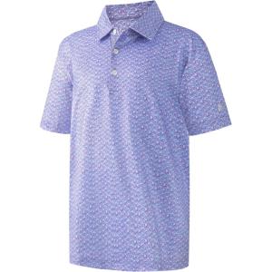 imageBoys Polo Shirt Short Sleeve Performance Dry Fit Stretch Funny Print Active Casual Collared Golf Shirts for BoyLavender Avocado