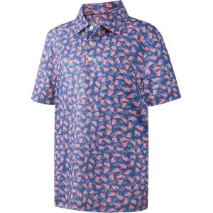 imageBoys Polo Shirt Short Sleeve Performance Dry Fit Stretch Funny Print Active Casual Collared Golf Shirts for BoyNavy American Flag