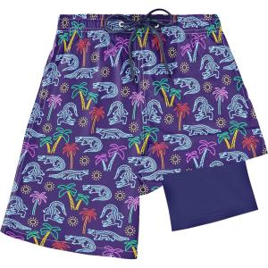 imageBoys Swim Trunks Compression Liner Swim Shorts Quick Dry Bathing Suit with Boxer Brief AntiChafe Boy SwimwearCoconut Crocodile