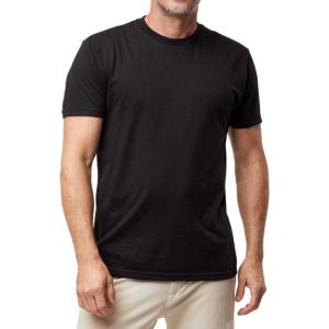 imageFresh Clean Threads Crew Neck TShirt  Pre Shrunk Soft Fitted Premium Tee  Mens T Cotton PolyBlack 1 Pack