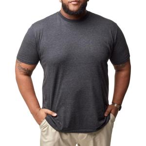imageFresh Clean Threads Crew Neck TShirt  Pre Shrunk Soft Fitted Premium Tee  Mens T Cotton PolyCharcoal Grey 1 Pack
