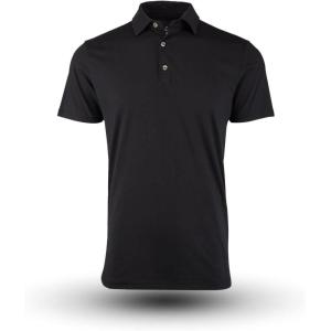 imageFresh Clean Threads Mens Polo Shirts  Pre Shrunk Soft Fitted Premium Classic Shirt  Mens Polos Cotton Poly TShirt BlendBlack 1 Pack
