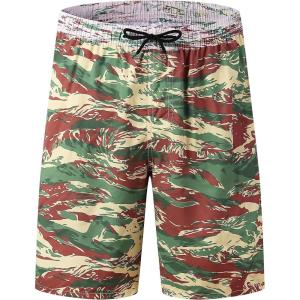 imageMens Swim Trunks Quick Dry Board Shorts with Mesh Lining Breathable Fit Hawaii Beach Shorts Swimwear Bathing SuitsCamo11