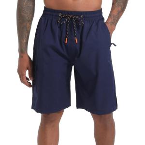 imageMens Swim Trunks Quick Dry Board Shorts with Zipper Pockets Beach Shorts Bathing Suits for Men  No Mesh LinerNavy