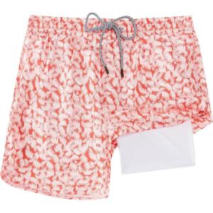 imageMens Swim Trunks with Compression Liner 5quot Stretch Board Shorts Quick Dry Zipper Pockets 2 in 1 Mens Bathing SuitsPinapple Palm