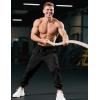 imageLzzidou Mens Casual Cargo Jogger Pants Drawstring Waist Lightweight Straight SweatpantsBlack