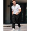 imageLzzidou Mens Casual Cargo Jogger Pants Drawstring Waist Lightweight Straight SweatpantsBlack