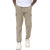 imageLzzidou Mens Casual Cargo Jogger Pants Drawstring Waist Lightweight Straight SweatpantsLightkhaki