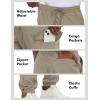 imageLzzidou Mens Casual Cargo Jogger Pants Drawstring Waist Lightweight Straight SweatpantsLightkhaki