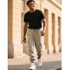 imageLzzidou Mens Casual Cargo Jogger Pants Drawstring Waist Lightweight Straight SweatpantsLightkhaki