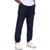 imageLzzidou Mens Casual Cargo Jogger Pants Drawstring Waist Lightweight Straight SweatpantsNavy