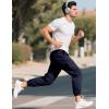 imageLzzidou Mens Casual Cargo Jogger Pants Drawstring Waist Lightweight Straight SweatpantsNavy