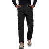 imageMens Cargo Tactical Pants Stretch Waistband Water Resistant Ripstop EDC Hiking PantsBlack