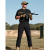 imageMens Cargo Tactical Pants Stretch Waistband Water Resistant Ripstop EDC Hiking PantsBlack