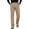 imageMens Cargo Tactical Pants Stretch Waistband Water Resistant Ripstop EDC Hiking PantsKhaki