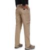 imageMens Cargo Tactical Pants Stretch Waistband Water Resistant Ripstop EDC Hiking PantsKhaki