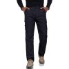 imageMens Cargo Tactical Pants Stretch Waistband Water Resistant Ripstop EDC Hiking PantsNavy
