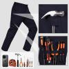 imageMens Cargo Tactical Pants Stretch Waistband Water Resistant Ripstop EDC Hiking PantsNavy