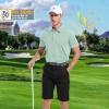 imageMens Polo Shirts Short Casual Solid Stylish Dry Fit Performance Designed Collared Golf Polo Shirts for MenBeryl Green