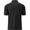 imageMens Polo Shirts Short Casual Solid Stylish Dry Fit Performance Designed Collared Golf Polo Shirts for MenBlack