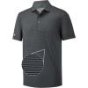 imageMens Polo Shirts Short Casual Solid Stylish Dry Fit Performance Designed Collared Golf Polo Shirts for MenBlack Stripe